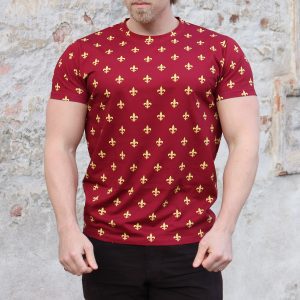 Burgundy Fleur-de-lis – T-Shirt 2