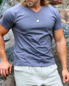 Grey V-Neck T-Shirt