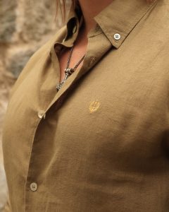 Moss Green Linen Shirt 4
