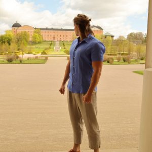 Persian Blue Linen Shirt (Short-Sleeve)