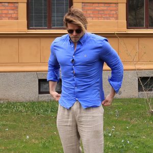 Persian Blue Linen Shirt