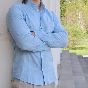 Sky Blue Linen Shirt 3