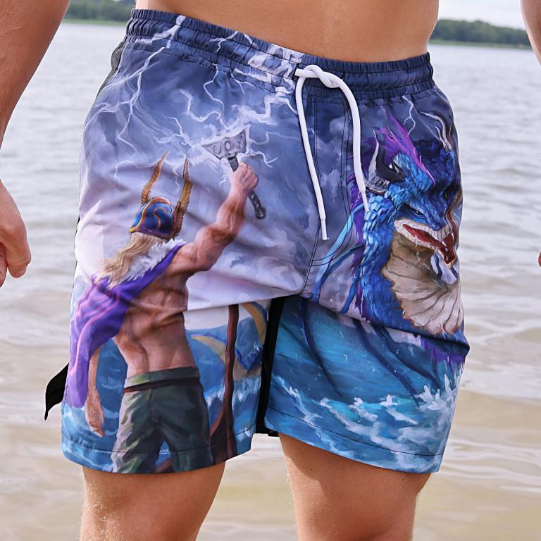Thor and Jörmungand – Swimming Shorts