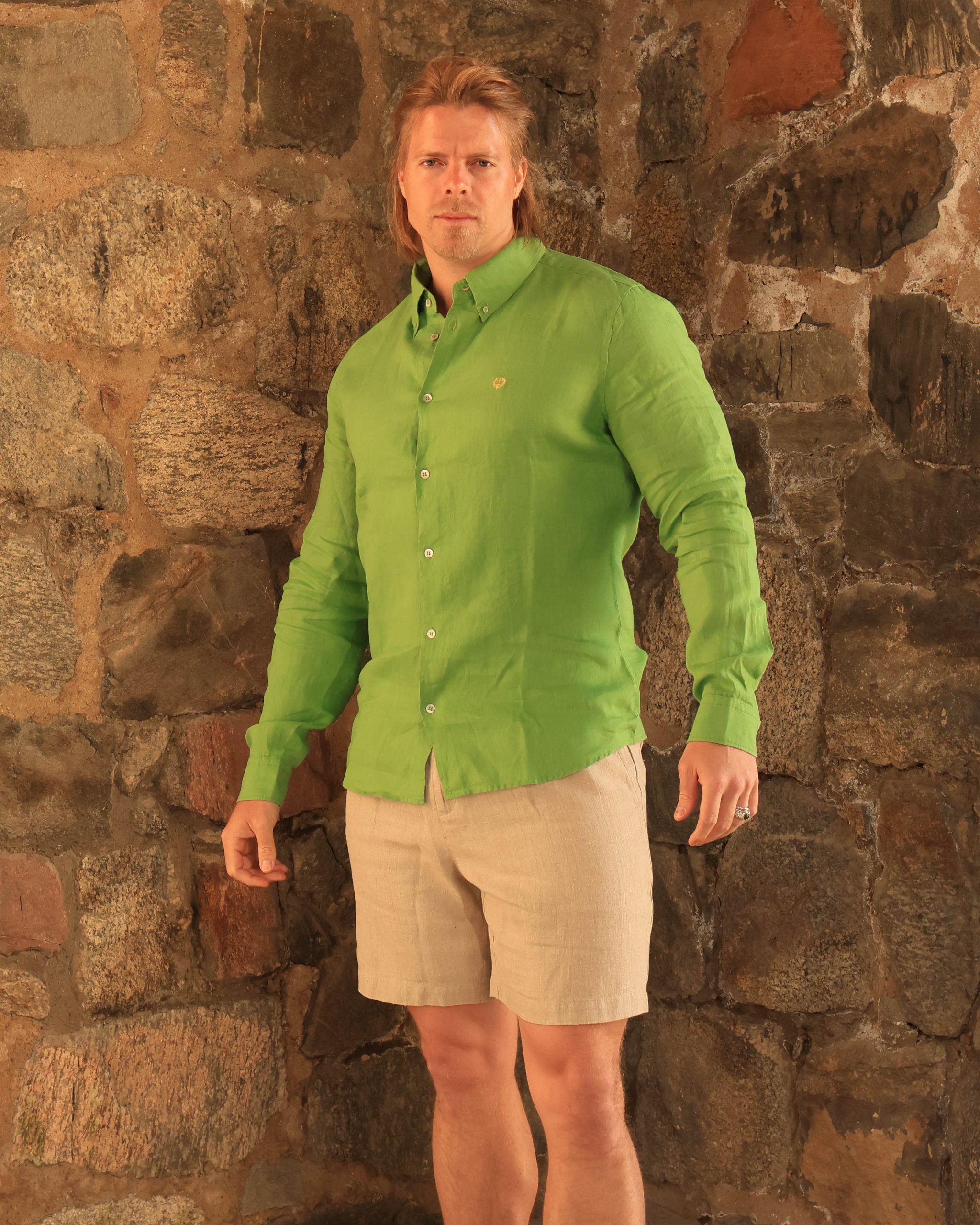 Verdant Green Linen Shirt 3